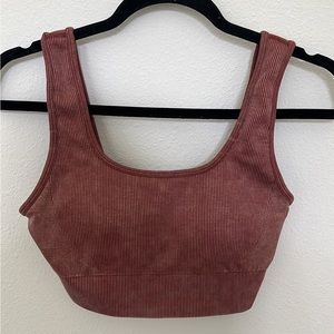 90 Degree ribbed stretchy sports bra
